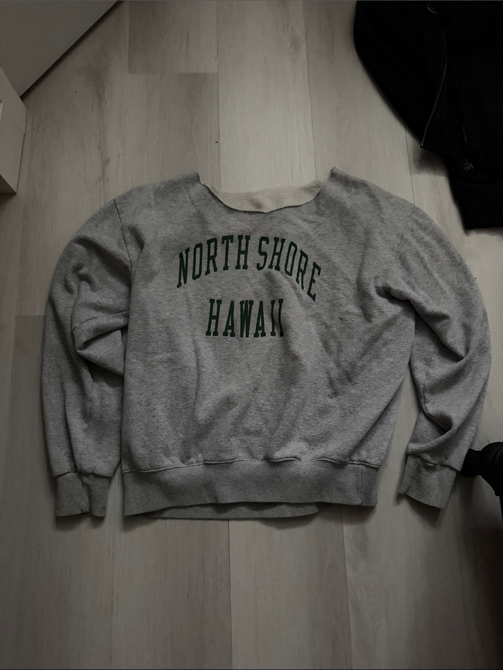 Brandy Melville cut off neck hoodie